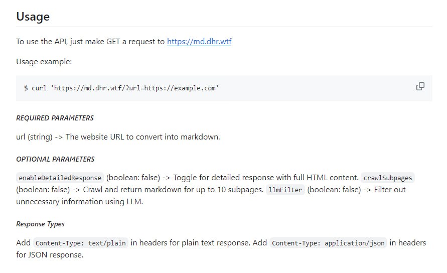 Markdowner：快速将网站转为适用于大型语言模型的 Markdown 数据