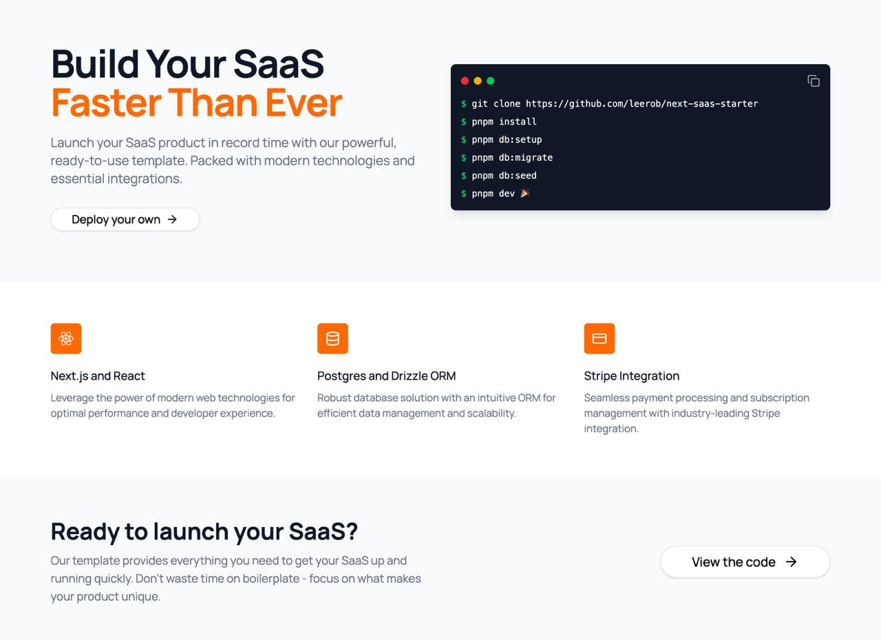 Next.js SaaS 启动模板:6K 星星,功能强大,立即体验!
