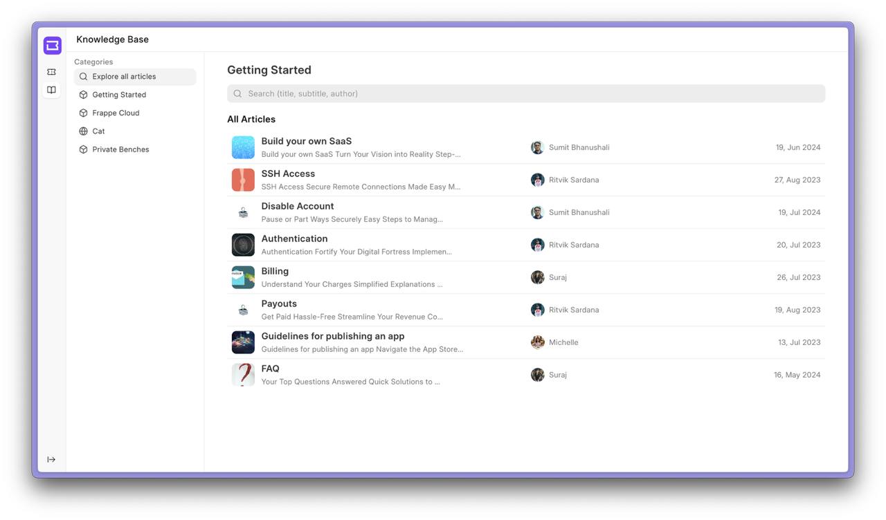 Frappe Helpdesk 界面示例