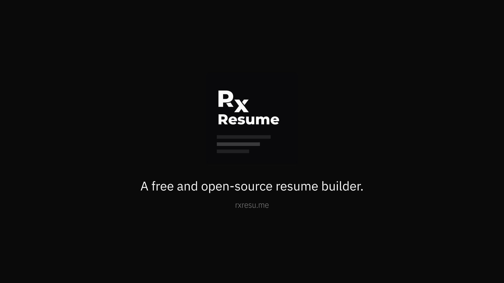 Reactive Resume - 开源、高自定义程度的简历制作工具