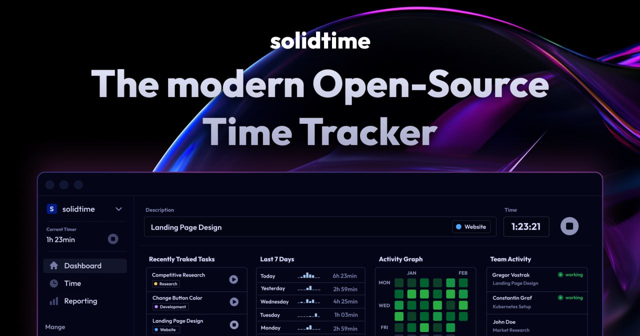 Solidtime:现代开源时间追踪工具,提升你的工作效率