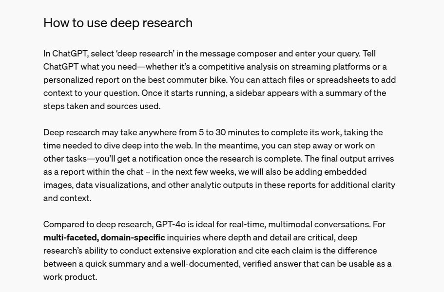 OpenAI 深度研究工具:复杂问题的一站式解决方案