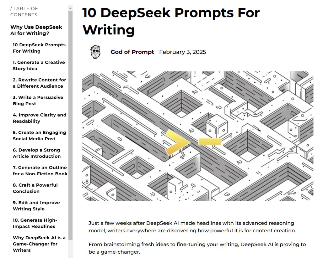 10 个 DeepSeek 写作提示:激发你的创作灵感