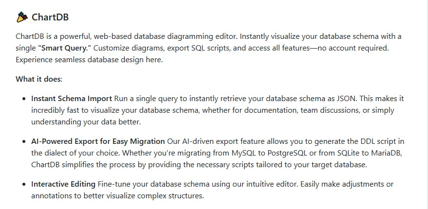 ChartDB 可视化数据库设计工具