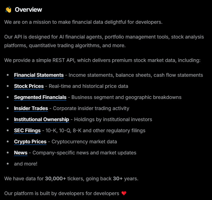 Financial Datasets MCP Server 架构示意图