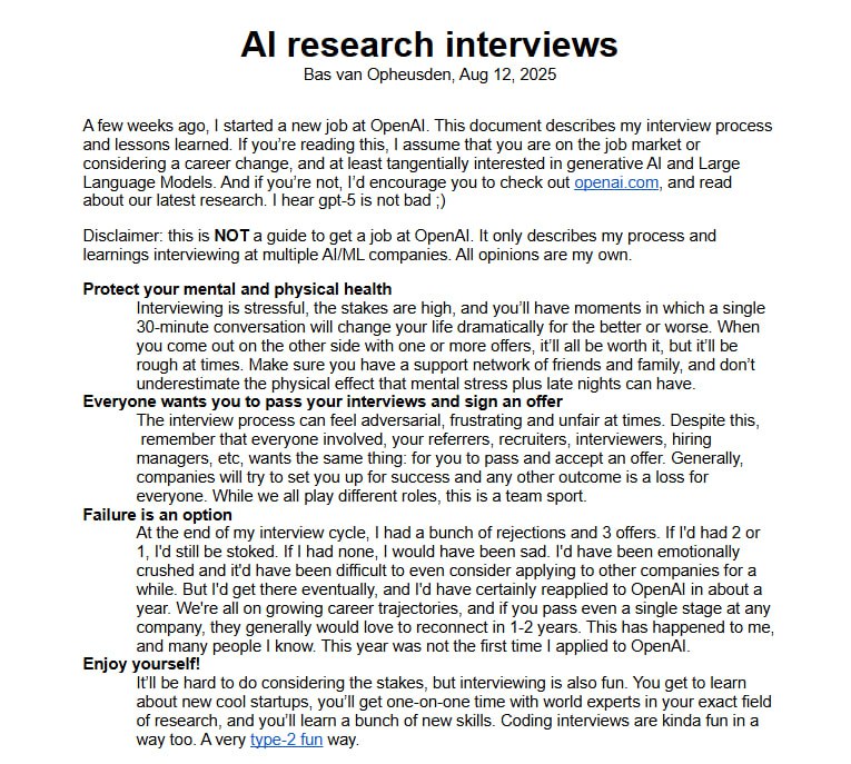 OpenAI 面试全攻略 100 小时备战指南