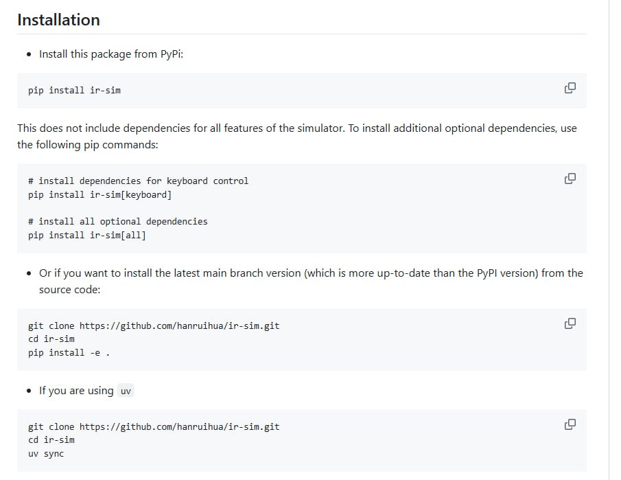IR-SIM 仿真界面示例